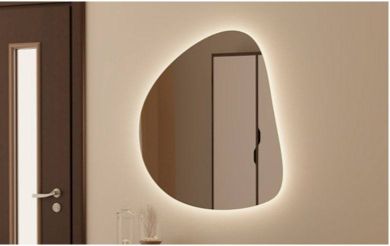 Espejo de baño LED forma orgánica Pedra