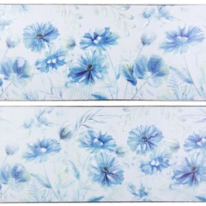 Set 2 cuadros flores con marco 40% pm 152x5x62 cm