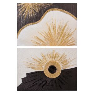 Set 2 lienzos abstr. 40% pintado mano 70x3x50 cm