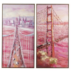 Set 2 cuadros puente brooklyng 52x4,5x102 cm