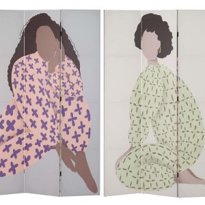 Biombo lienzo mujer 120x3x180 cm