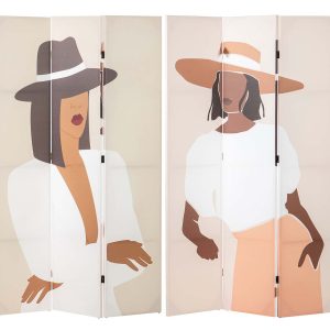 Biombo lienzo mujer 120x3x180 cm