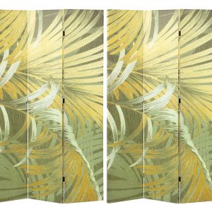 Biombo lienzo palmera 120x3x180 cm