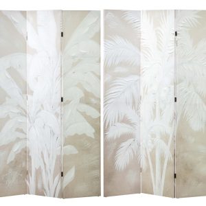 Biombo lienzo palmera 120x3x180 cm