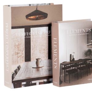 Set 2 cajas libro decoracion 34x25x7 27x20x6 cm