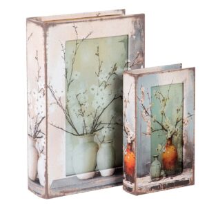 Set 2 cajas libro espejo 33x22x7 23x14x5 cm