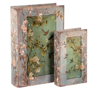 Set 2 cajas libro espejo 33x22x7 23x14x5 cm