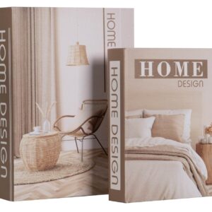 Set 2 cajas libro decoracion 34x25x7 27x20x6 cm