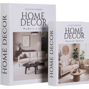 Set 2 cajas libro decoracion 34x25x7 27x20x6 cm