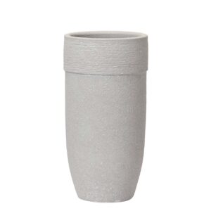 Jarrón cerámica gris 16,5x16,5x30 cm