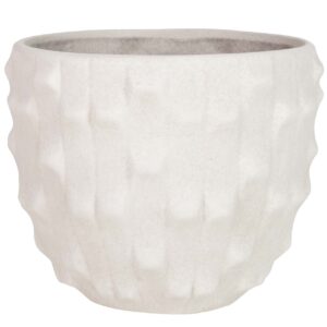 Macetero cerámica beige 26x26x23 cm