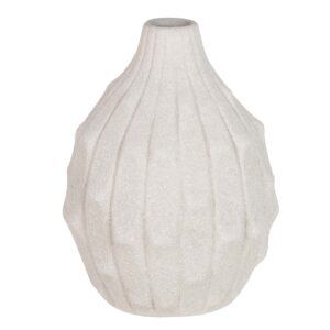 Jarrón cerámica beige 17x17x22 cm