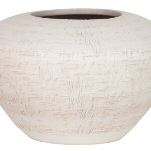 Jarrón cerámica blanca 32x32x19 cm