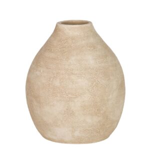 Jarrón cerámica beige 23x23x28 cm