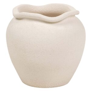 Macetero cerámica beige 39x39x38 cm