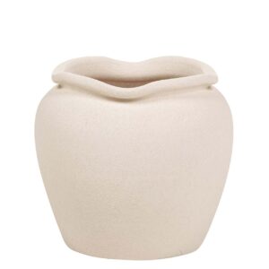 Macetero cerámica beige 31x31x28 cm