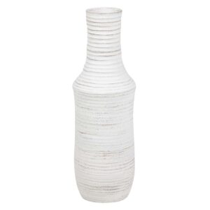 Jarrón cerámica blanco 25x25x80 cm