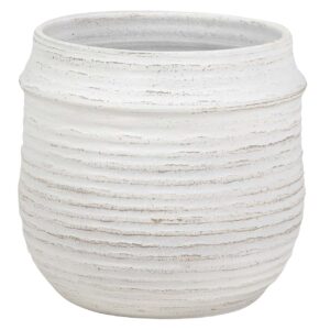 Macetero cerámica blanco 39x39x38 cm