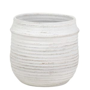 Macetero cerámica blanco 34x34x33 cm