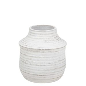 Jarrón cerámica blanco 30x30x32 cm