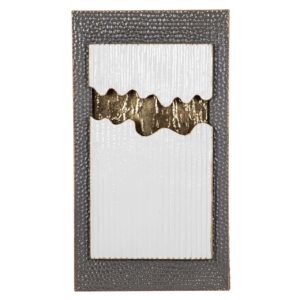 Adorno pared metal blanco gris 50x6x90 cm