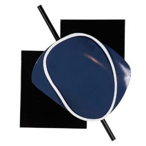 Adorno pared metal negro azul 66x6x81 cm