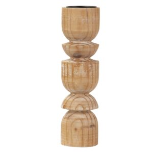 Portavelas madera marrón 11x11x41 cm
