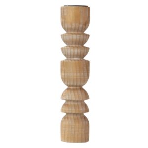 Portavelas madera marrón 11x11x50 cm