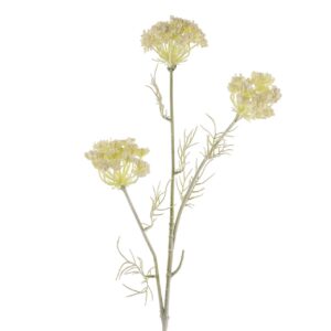 Flores poliéster blancas 23x23x75 cm