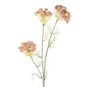 Flores poliéster rosas 23x23x75 cm