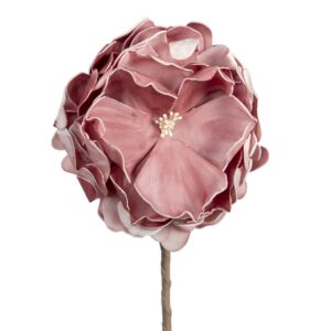 Flor foam rosa con pistilo 17x17x57 cm