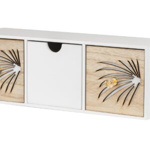 Joyero 3 cajones madera talla 40x12x14 cm