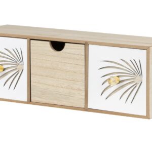Joyero 3 cajones madera talla 40x12x14 cm