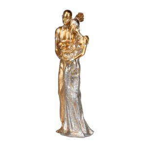 Figura familia massai resina 11x6x28 cm