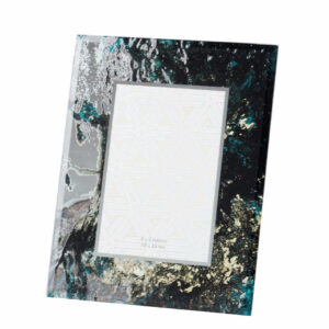 Portafotos cristal impresion negro dorado 10x15 cm