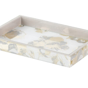 Bandeja cristal impresion foil 26x18x3 cm