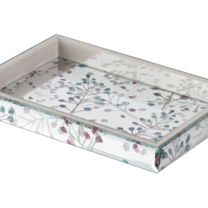 Bandeja cristal impresion foil 26x18x3 cm