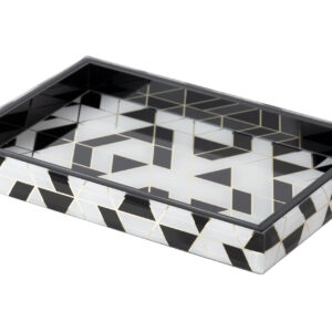 Bandeja cristal impresion foil 26x18x3 cm