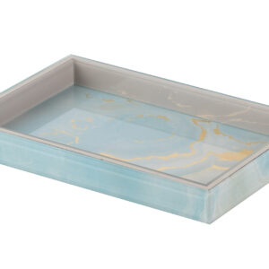 Bandeja cristal impresion foil 26x18x3 cm