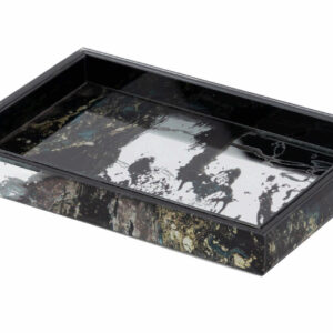 Bandeja cristal impresion foil 26x18x3 cm