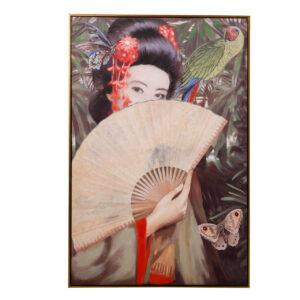 Cuadro geisha almedro 80%p.mano 80x5x120 cm
