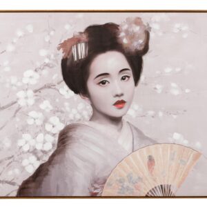 Cuadro geisha almendro 120x4x90 cm