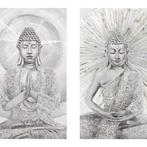 Set 2 lienzos budha 50x3x90 cm