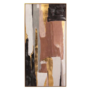 Cuadro abstracto foil con marco dorado 90x4x180 cm