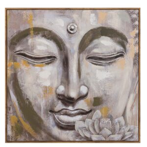Cuadro buda 80% pintado a mano 80x4x80 cm