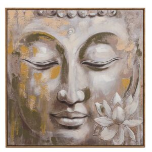 Cuadro buda 80% pintado a mano 80x4x80 cm