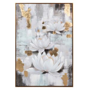 Cuadro flores foil 80x4x120 cm