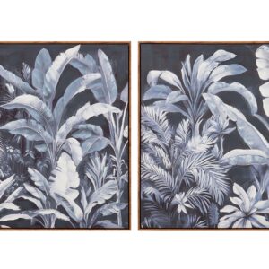 Set 2 cuadros arboles 80% pintado a mano 80x4x80 cm