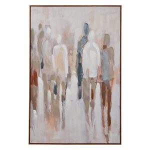 Cuadro boulevard 80% pintado a mano 80x4x120 cm