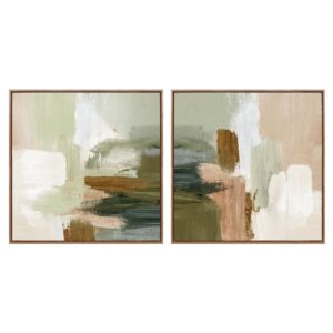 Set 2 cuadros 80% pintado a mano 60x4x60 cm